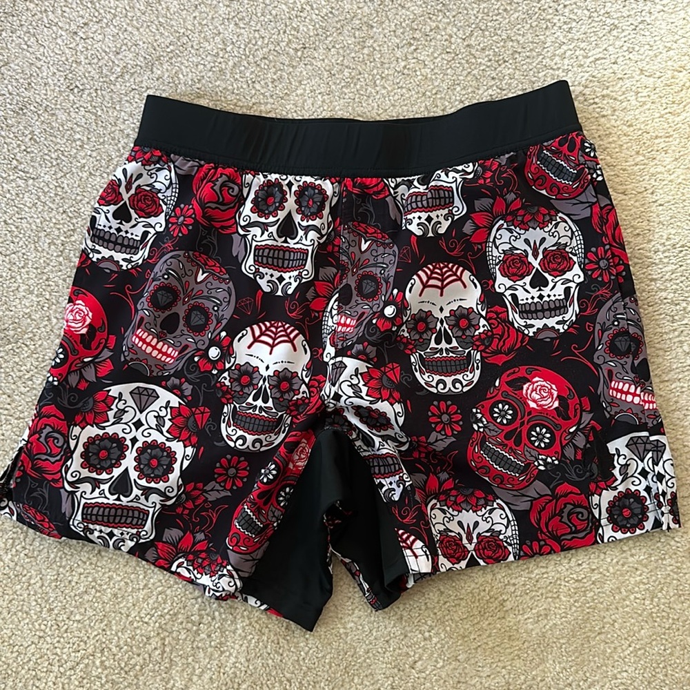 Tachuntfish Men’s Athletic Shorts - Dia De Los Muertos